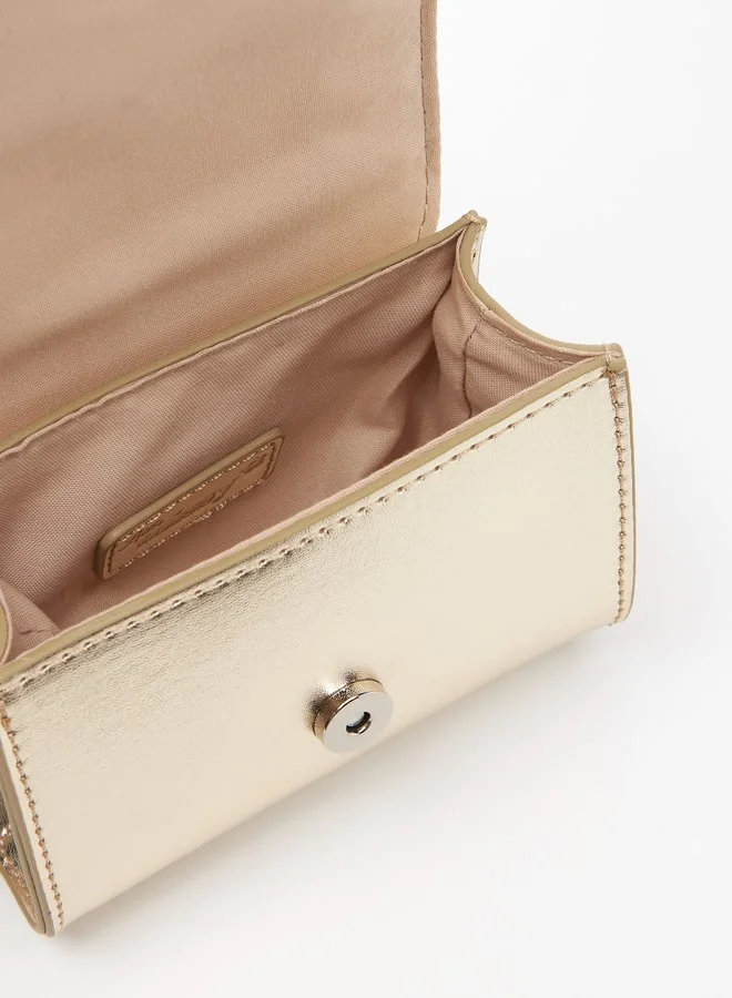 MISSY Little Missy Embellished Crossbody Bag with Chain Accented Strap