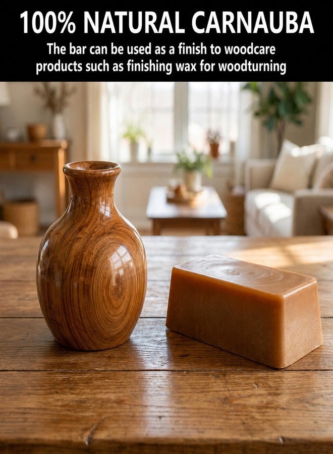 LFUTARI 8.8 Oz Pure Carnauba Hard Wax Bar, Carnauba Wax Stick for Wood Polishing, Wood Finishing Waxes Block for Protecting Furniture DIY Crafts Arts from Cracking Or Warping - Image 3