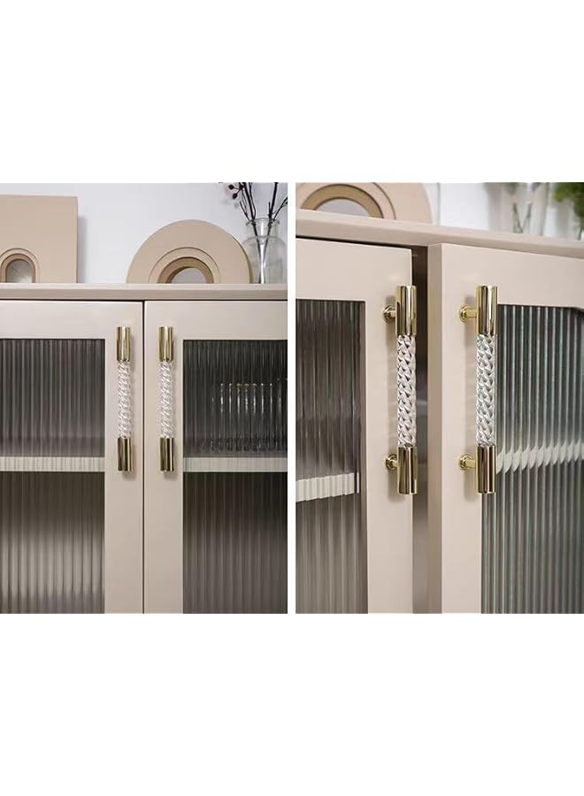 promass Light luxury brass with clear acrylic crystal handle,For closet doors drawers, cabinets and other places that need to hold hands Bring a finishing touch to your home（2PCS) - Image 4