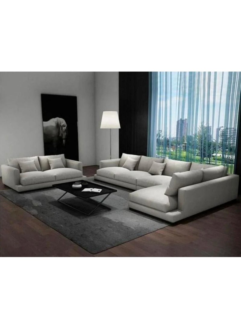 Betak Living room sofa set, size 320 x 200 cm + 210 cm, off-white color - Image 1