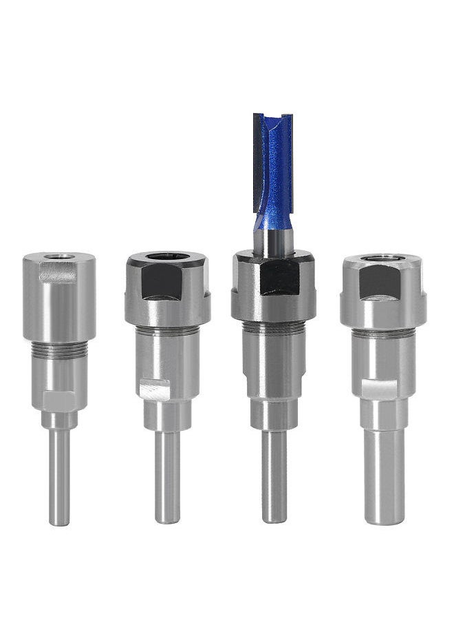Generic - 1/4'' to 8mm Shank Router Bit Extension Rod Collet Engraving Machine Extension Milling Cutter for Wood - Image 1