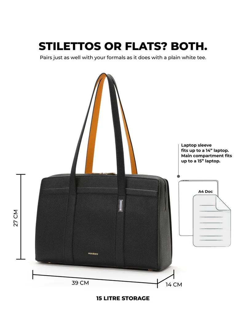موكوبارا للتجارة ذ.م.م The Celeste Tote - Premium Faux Leather, Money Moves 2.0