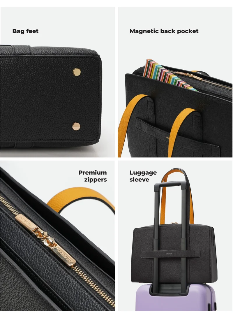 موكوبارا للتجارة ذ.م.م The Celeste Tote - Premium Faux Leather, Money Moves 2.0
