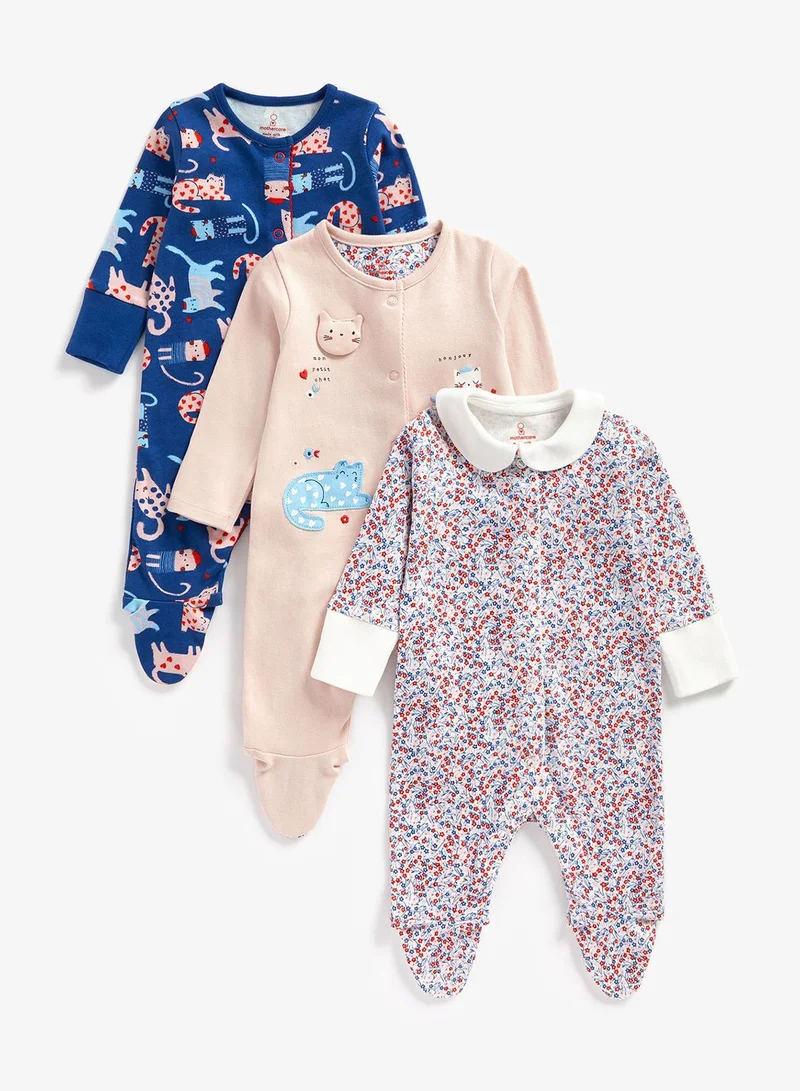 mothercare Infant 3 Pack Assorted Onesies