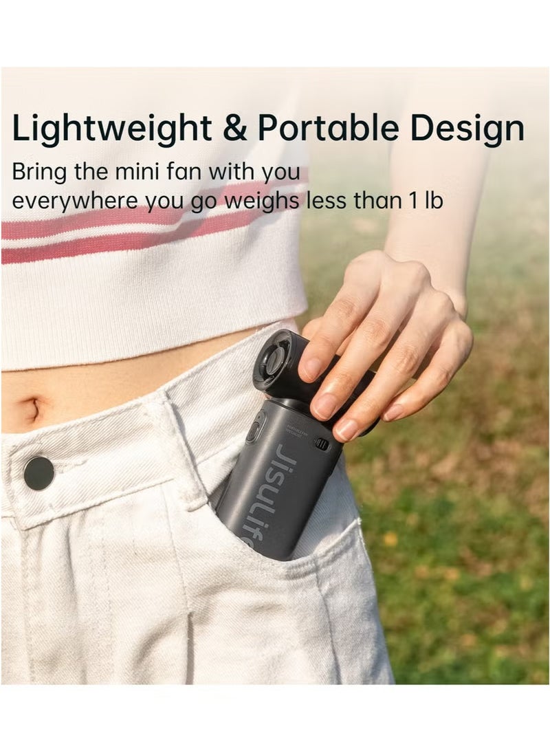 جيسيو لايف مروحة توربو محمولة Jisulife Elec 9 بسرعات قابلة للتعديل وبطارية قابلة لإعادة الشحن بسعة 5000 مللي أمبير في الساعة - Image 4