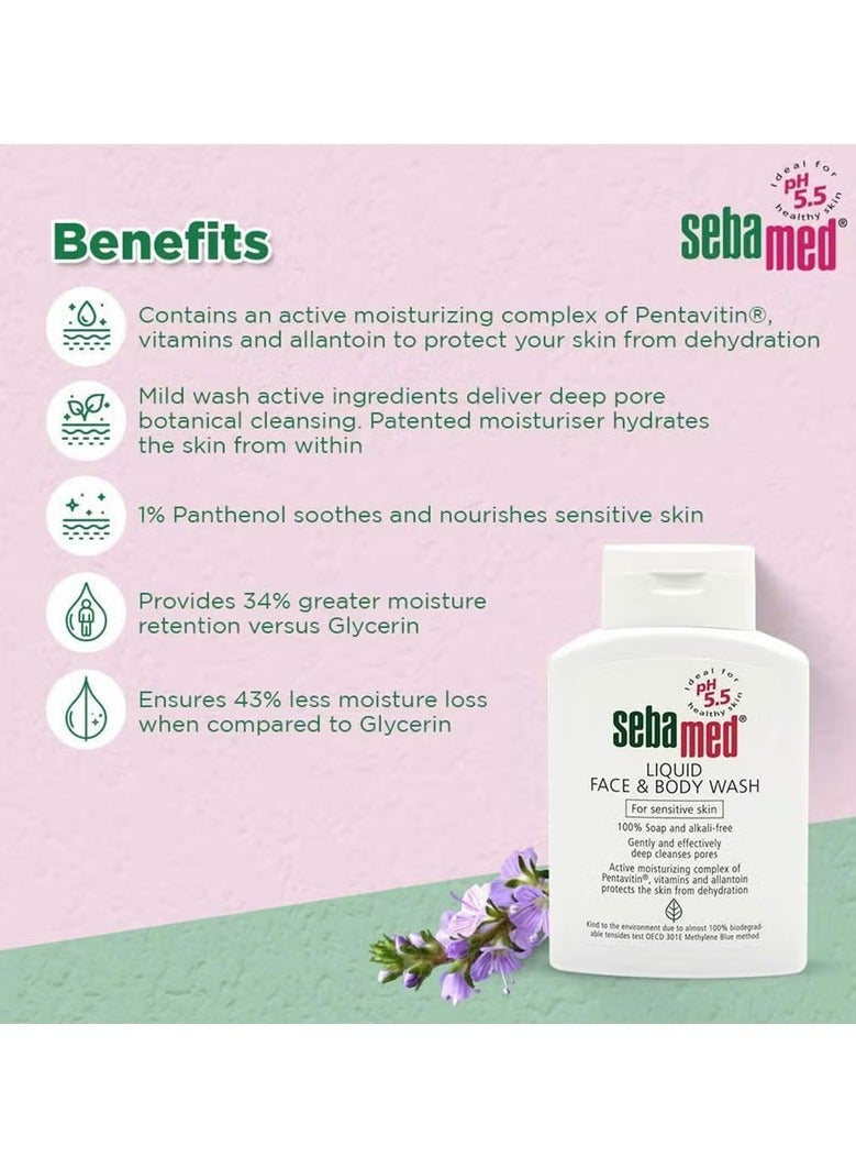 Sebamed Liquid Face and Body Wash 200ml  - Image 3