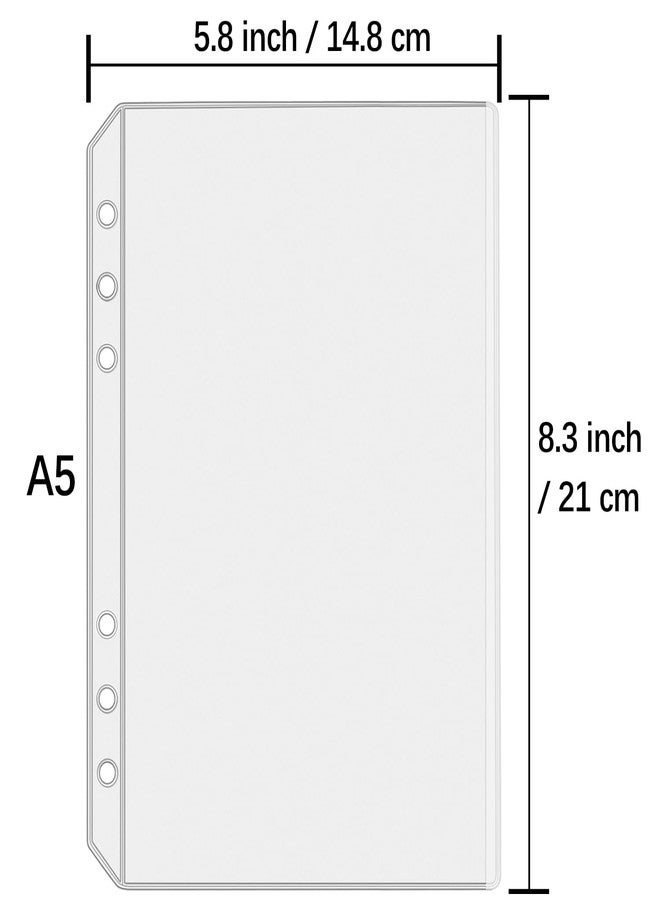 UMSICHT 12PCS A5 Binder Pockets with No Zippers, Zipless Budget Envelopes for the Cash System, A5 Binder Pouch for 6 Ring Binder, Money Folder Organizer, Clear PVC Savings Challenges Envelopes, 12PCS. - Image 3
