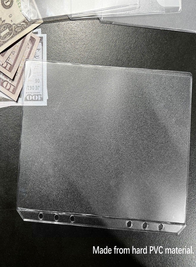 UMSICHT 12PCS A5 Binder Pockets with No Zippers, Zipless Budget Envelopes for the Cash System, A5 Binder Pouch for 6 Ring Binder, Money Folder Organizer, Clear PVC Savings Challenges Envelopes, 12PCS. - Image 2