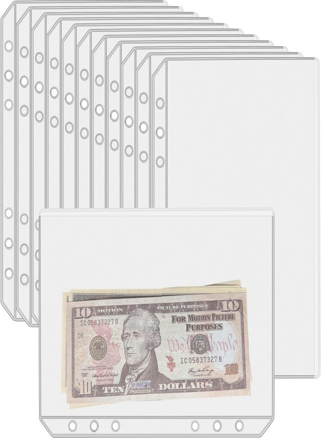 UMSICHT 12PCS A5 Binder Pockets with No Zippers, Zipless Budget Envelopes for the Cash System, A5 Binder Pouch for 6 Ring Binder, Money Folder Organizer, Clear PVC Savings Challenges Envelopes, 12PCS. - Image 1
