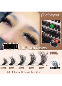 Focipeysa Elash Extension Kit Volume Lash Clusters Kit 10-18Mm Individual Lashes Clusters 100D Diy Lash Extension Kit 200Pcs Clusters Lash With Bond And Remover Lash Applicator By Focipeysa  - Image 4