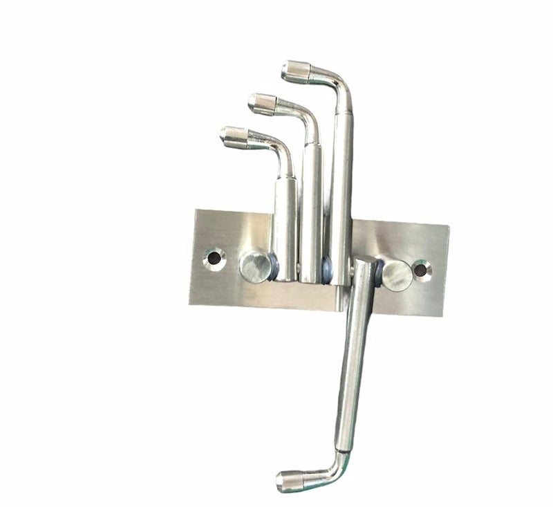 Goldfinch Flexible Stainless Steel 4 Pin Bathroom Hooks Cloth Hanger Wall Hook Door Robe Hooks for Hanging Keys,Clothes,Towel Steel Hook,Wall Hook, (Pack of 6) - Image 2