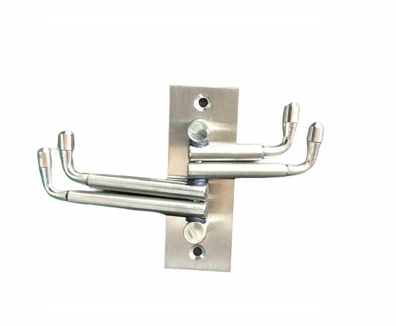 Goldfinch Flexible Stainless Steel 4 Pin Bathroom Hooks Cloth Hanger Wall Hook Door Robe Hooks for Hanging Keys,Clothes,Towel Steel Hook,Wall Hook, (Pack of 6) - Image 4