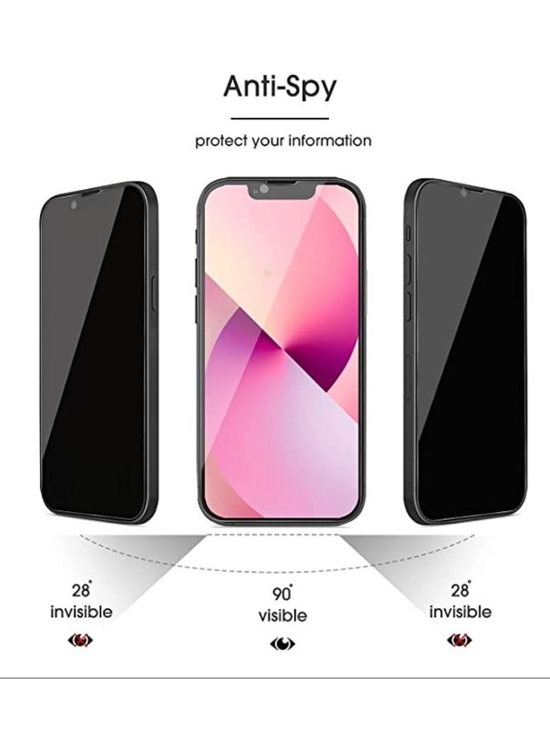 vesus iPhone 13 Pro Max privacy tempered glass [privacy protection, 9H hardness, scratch-resistant], anti-spy screen protector - Image 2