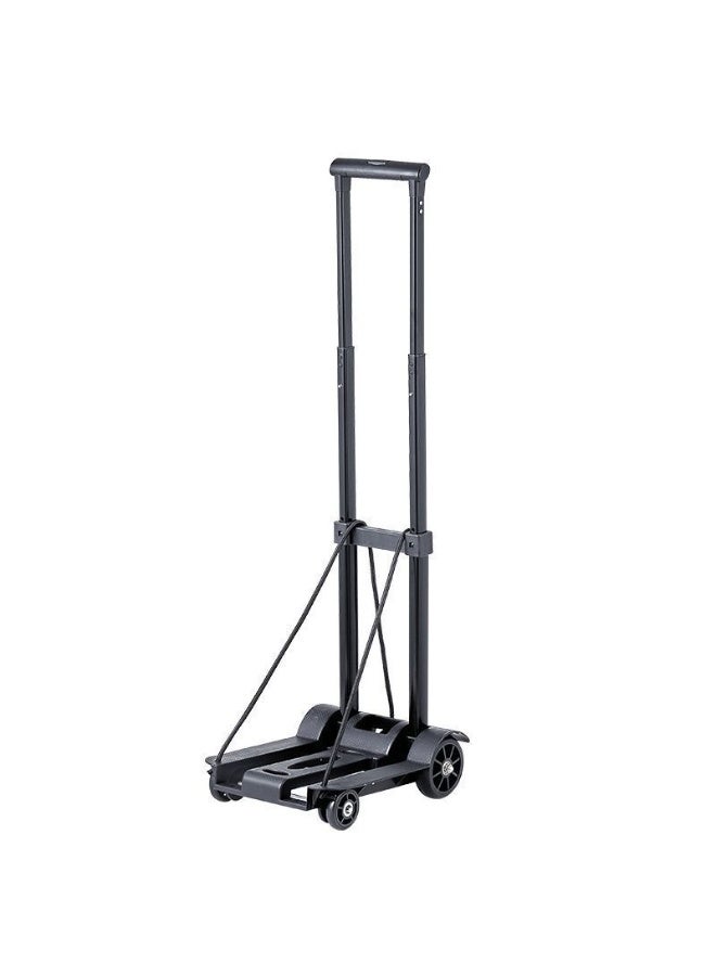 Sumkyle Folding Luggage Cart with Expandable Base Plate,2 Wheels Aluminium Alloy Drawbar Folding Hand Truck Dolly,Collapsible Light Duty Dolly for Moving Shopping Travel Office Use - Image 3