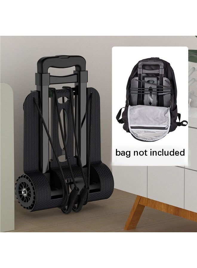 Sumkyle Folding Luggage Cart with Expandable Base Plate,2 Wheels Aluminium Alloy Drawbar Folding Hand Truck Dolly,Collapsible Light Duty Dolly for Moving Shopping Travel Office Use - Image 4