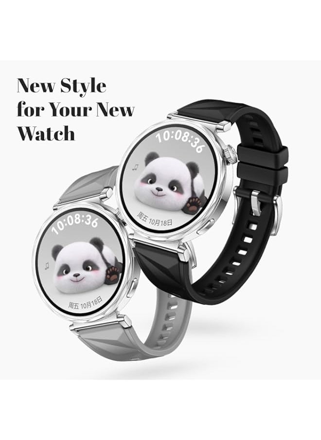 Generic - Vurtboly Silicone Band Compatible with Huawei Watch GT5 41mm/GT5 Pro 42mm 2024, 18mm Classic Silicone Loop Strap, Soft Breathable Wristbands No Gap Strap for Huawei Watch GT5/GT5 Pro 2024 - Image 1