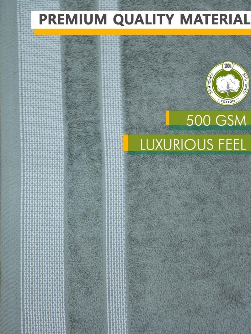 Athom Living Premium Cotton Bath Towel Pack of 2 Soft, Absorbent, and Luxurious Bathroom Essentials/Soft and Absorbent Spa-Quality/Bath Linens/Durable - Image 4