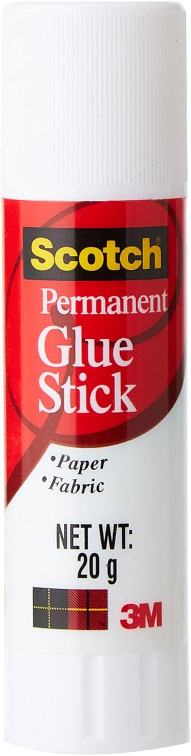 Scotch Permanent Glue Stick 0.69 oz (20gr.) White color, 1 stick/pack - Image 1
