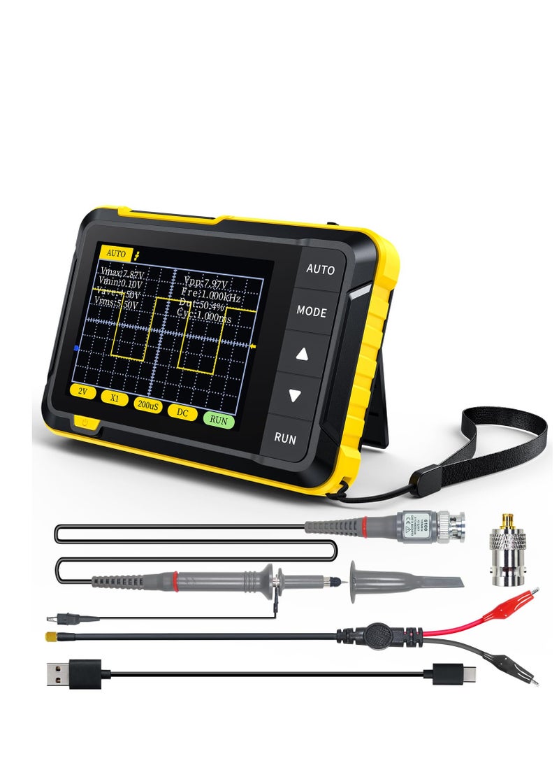 KASTWAVE DSO152 Oscilloscope - Portable Handheld Digital Oscilloscope Kit with 2.8" TFT Display, 2.5MS/s High Sampling Rate, 200KHz Bandwidth, Trigger Function Auto/Normal/Single - Image 1