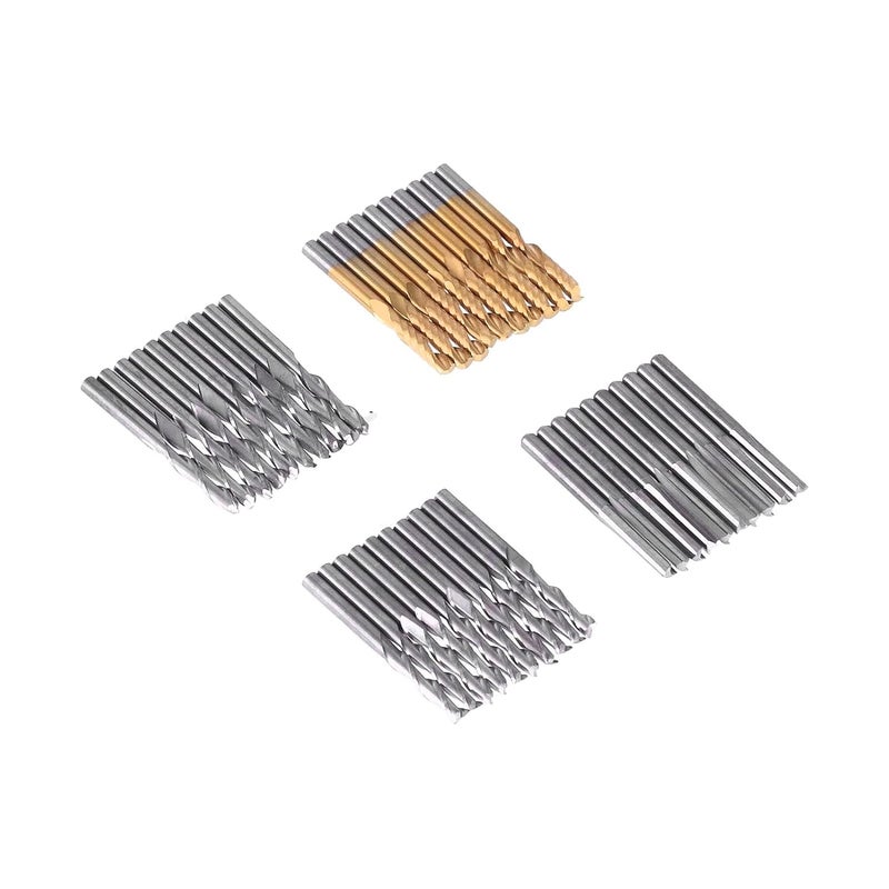 40Pcs 1 8in Shank Tungsten Steel Router Bits Set For Wood Acrylic MDF CNC Carving - Image 3