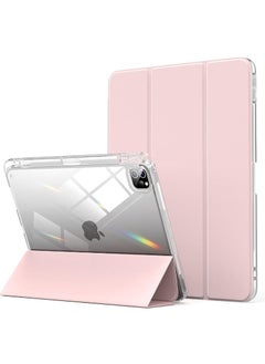 Smart Case for iPad Pro 11 Inch 2024 M4 with Pencil Holder Clear Back Slim Tri-fold Folio Stand Shell Tablet Cover for iPad Pro 11” 2024 5th Generation