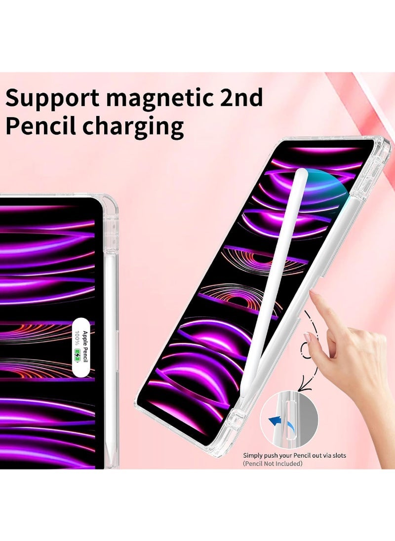 Generic - Smart Case for iPad Pro 11 Inch 2024 M4 with Pencil Holder Clear Back Slim Tri-fold Folio Stand Shell Tablet Cover for iPad Pro 11” 2024 5th Generation - Image 1