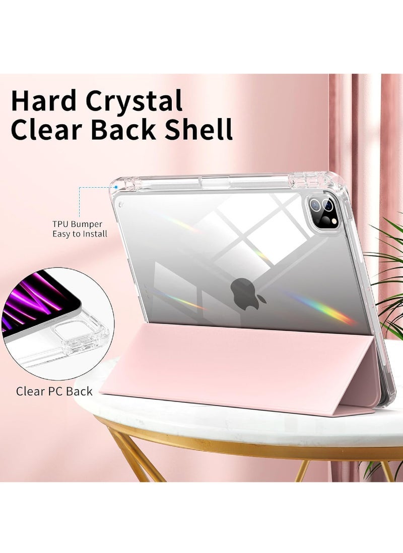 Generic - Smart Case for iPad Pro 11 Inch 2024 M4 with Pencil Holder Clear Back Slim Tri-fold Folio Stand Shell Tablet Cover for iPad Pro 11” 2024 5th Generation - Image 1