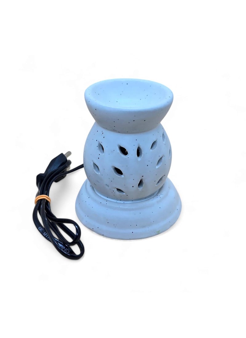 MAGICKAL MOON Ceramic Electric Aroma Diffuser for Home Fragrance Oil Burner Oil Warmer Owl Shaped Diffuser with 3 Aroma Oils Lemongrass Lavender Rosy Romance Fragrance 10ml Each White SNSSC009  - Image 2