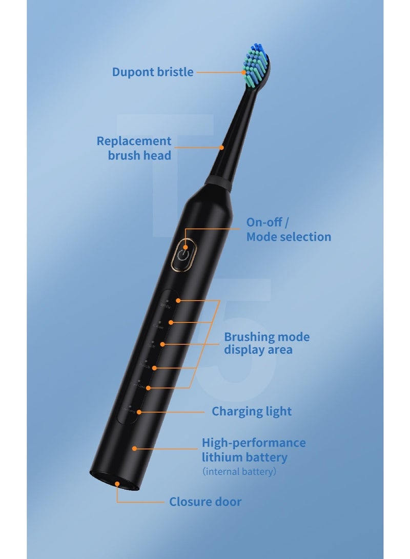 epicarma Oral Care Combo Electric Toothbrush & Water Flosser – T5 Electric Toothbrush with F5 Cordless Oral Irrigator Dental Teeth Cleaner, Rechargeable IPX7 Waterproof Electric Toothbrush Set - Image 3
