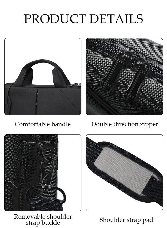 DUNISO 15 Inch Laptop Bag with Multi Compartment Lightweight Laptop Hand Bag Crossbody Bag Travel Business Briefcase Water-Resistant Dust-proof Shoulder Messenger Bag for Men and Women Work Office - Image 3