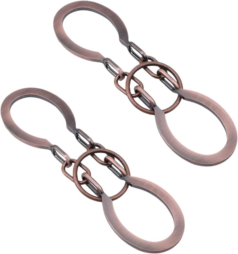 GANPUB 2Pcs Puzzle Ring Brain Teaser Puzzles - Metal Horseshoe Cast Puzzle Game Unlock Interlock Puzzles Box Mind IQ Logic Test Disentanglement Games for Adults Office Supplies - Image 1