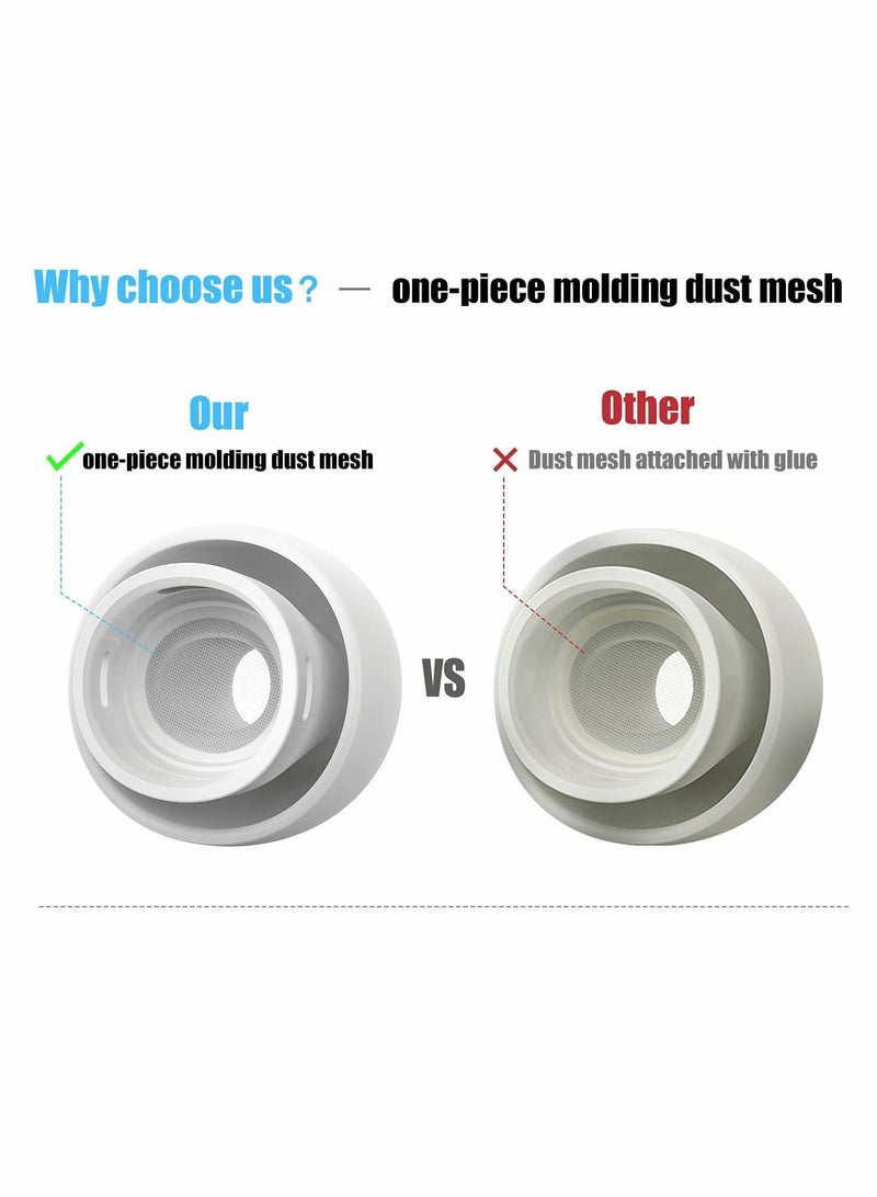 Excefore سماعات أذن بديلة مع فتحات إلغاء الضوضاء، سماعات أذن سيليكون مع فتحات إلغاء الضوضاء، حالة تخزين وتناسب حالة الشحن (ص/م/ل، أبيض) [3 أزواج] - Image 2