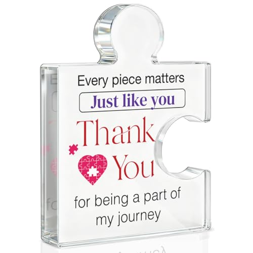 Yigaue Thank You Gifts for Coworkers Appreciation Gift Retirement Gifts for Colleagues Employees Boss, Every Piece Matters Just Like You Acrylic Puzzle Piece Plaque Office Decor - Image 1