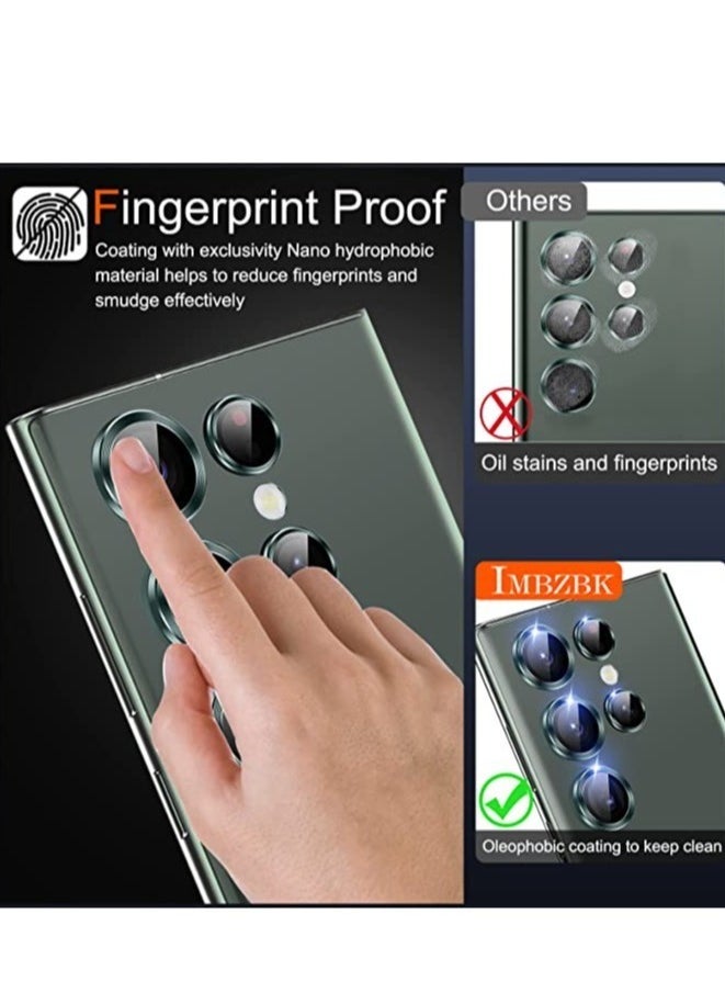 Raxoom Samsung Galaxy S23 Ultra Camera Lens Protector Accessories Cover Camera Screen Protector Tempered Glass for Samsung Galaxy S23 Ultra Aluminum Edge Metal Case Friendly, Green - Image 4