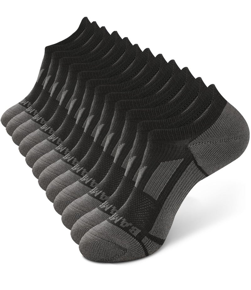 BAMBOO COOL Men's No-Show Socks Low Cut Breathable Moisture-Wicking Socks Non Slip Running Workout casual, 6 Packs - Image 1