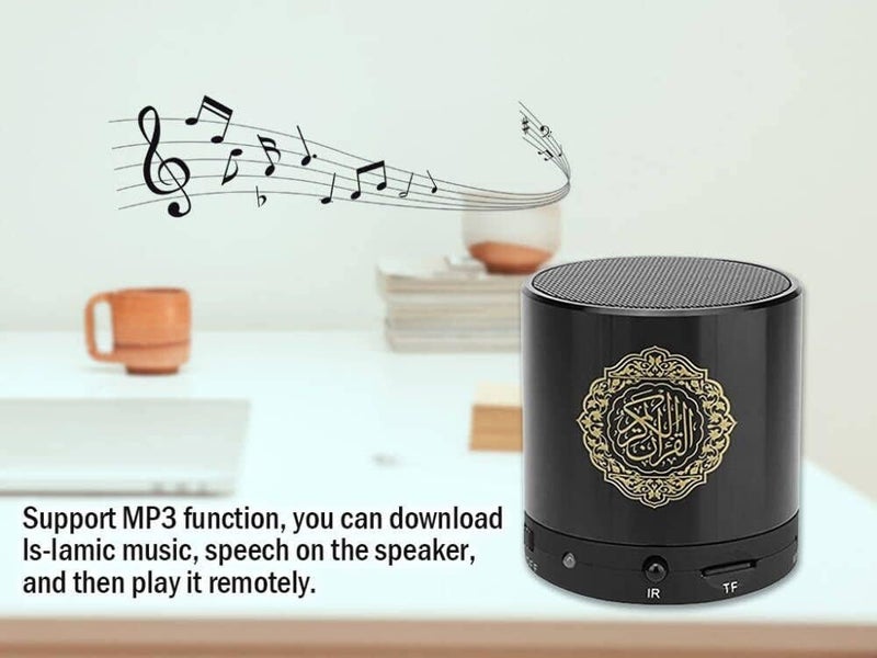 هيتوبين مكبر صوت رقمي للقرآن الكريم من AWH مع جهاز تحكم عن بعد، مشغل MP3، 18 قارئًا و15 ترجمة متاحة (أسود) - Image 3