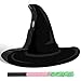 Kasyat Witch Hat Piata Party Game Set Halloween Theme Piata with Bat Stick Blindfold Pink Green and Black Party Decor for Halloween Birthday Baby Shower Game Supplies Decor Witch Hat - Image 2