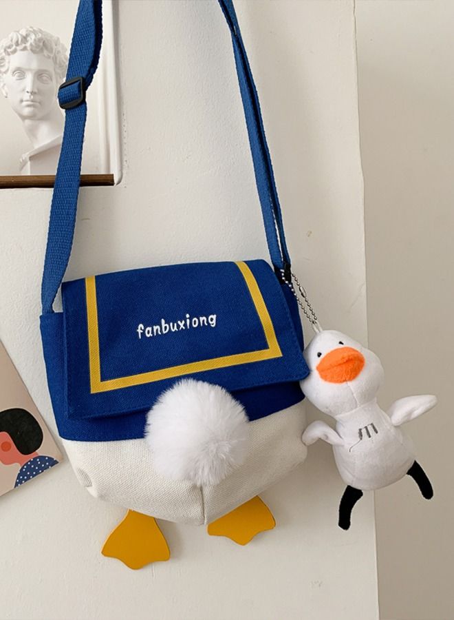 General Canvas bag blue 2023 new women's bag trend fashion personality color single shoulder crossbody bag  - Image 5