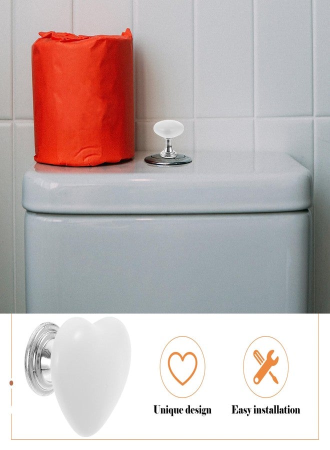 Hemoton 4-Pack Heart Shape Toilet Button Helper Universal Toilet Flush Push Aid Easy Tool-Free Installation Bathroom Accessories Replacement - Image 5
