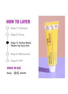 GOOD MOLECULES Yerba Mate Wake Up Eye Gel - Yerba Mate, Hyaluronic Acid And Caffeine To Hydrate, Minimize Puffiness And Swelling - Skincare For Face  - Image 1