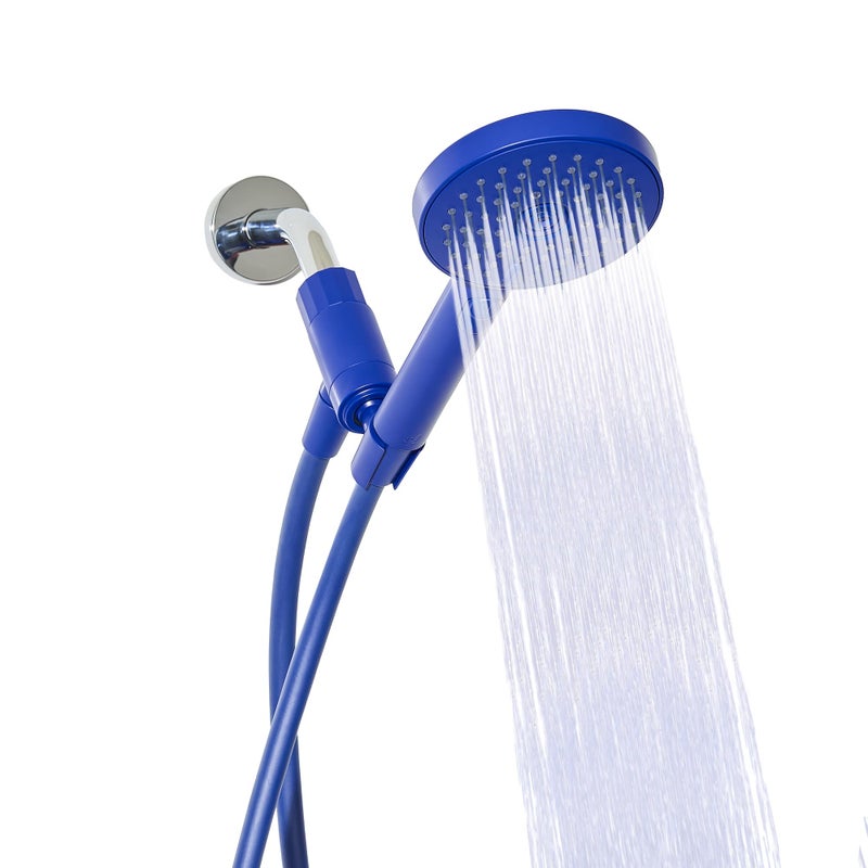 Sproos! Sproos - Handheld Shower Head, High Pressure, 3 Spray Functions Plus Pause, Extra Long 70 Inch Hose - Eco-friendly Materials - Easy DIY Installation - High Pressure Performance - Blue - Image 1