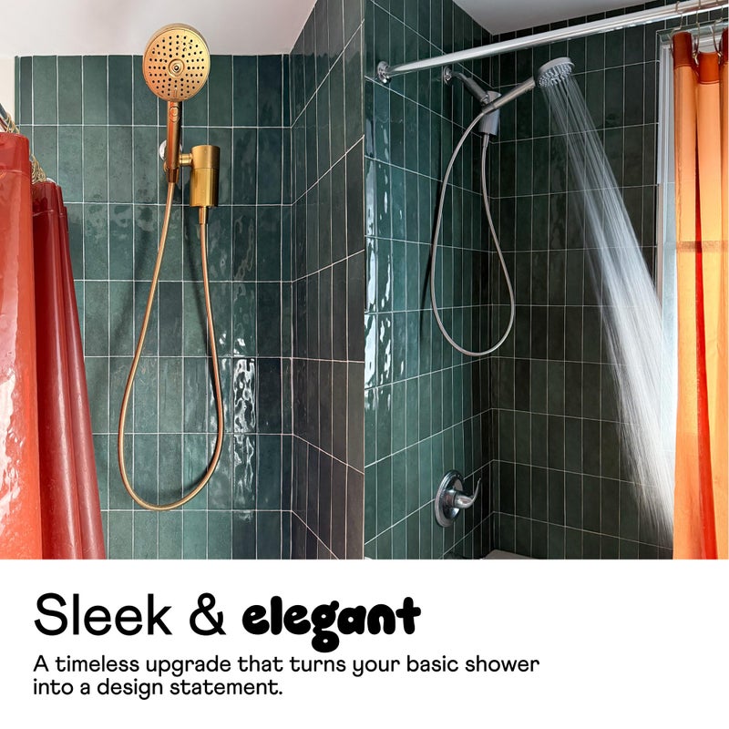 Sproos! Sproos - Handheld Shower Head, High Pressure, 3 Spray Functions Plus Pause, Extra Long 70 Inch Hose - Eco-friendly Materials - Easy DIY Installation - High Pressure Performance - Blue - Image 3