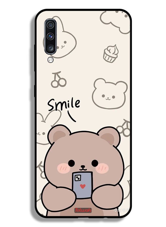 Tolwak غطاء حماية لهاتف Samsung Galaxy A70 برسومات الدب المبتسم - Image 1
