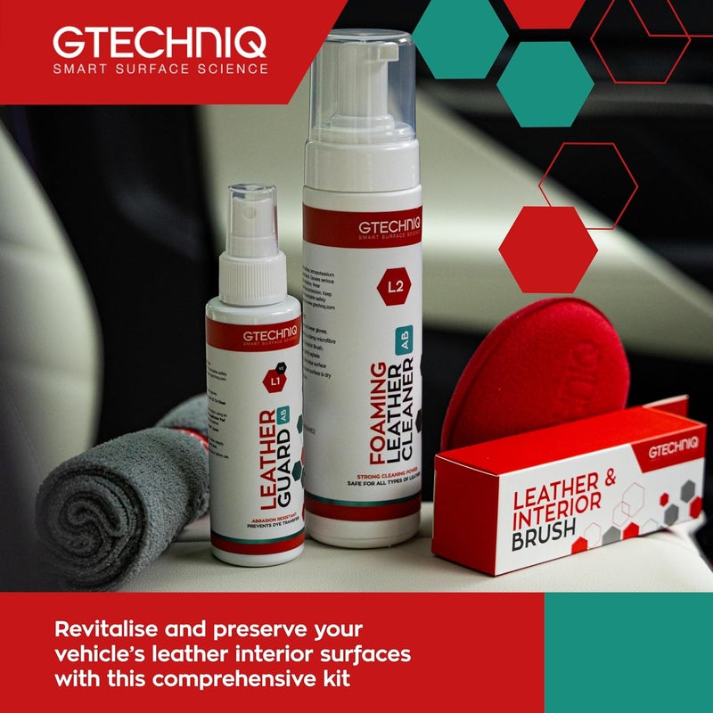 Gtechniq Complete Leather Care Kit - 6-Piece Interior Cleaner with UV Protection - Image 2