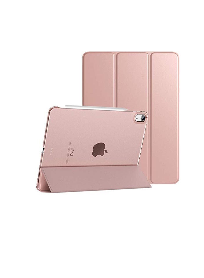 حافظة لجهاز iPad 10 من الجيل 10.9 بوصة موديل 2022 الجيل العاشر، غطاء خلفي صلب رفيع مع خاصية الإيقاظ/السكون التلقائي باللون الوردي - Image 3