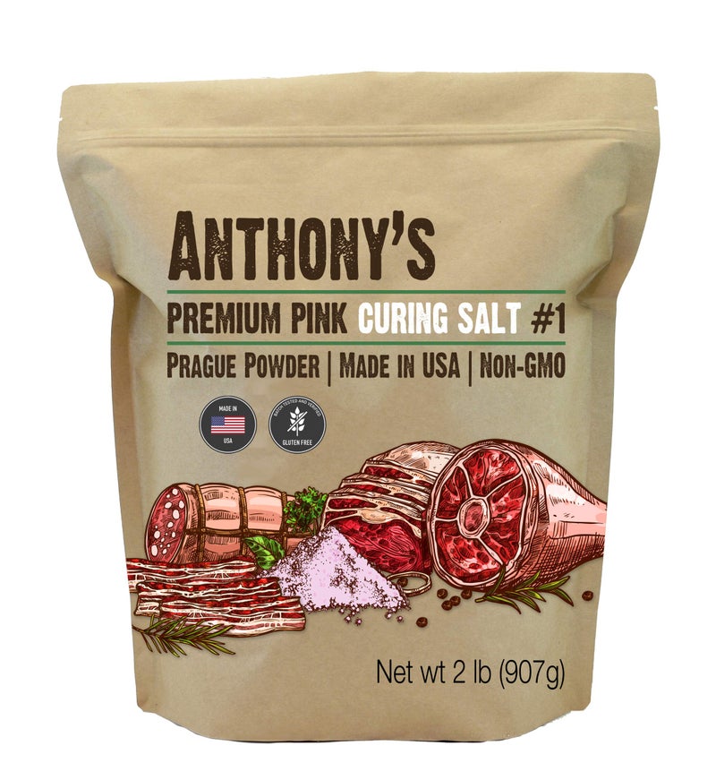 Anthony's Pink Curing Salt No.1, 2 lb, Gluten Free, Prague Powder, Made in USA - Image 1