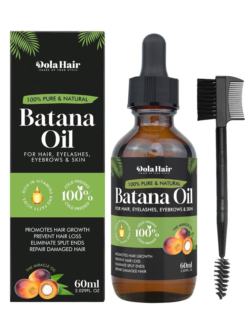 Dolahair Batana Oil for Hair Growth Organics 100% Natural Pure Batana Hair Oil Batana Oil Nourishes Damaged Hair to Prevent Hair Loss Natural Hair Growth Oil and Conditioner Batana Hair Oil 2.02 Fl Oz  - Image 1