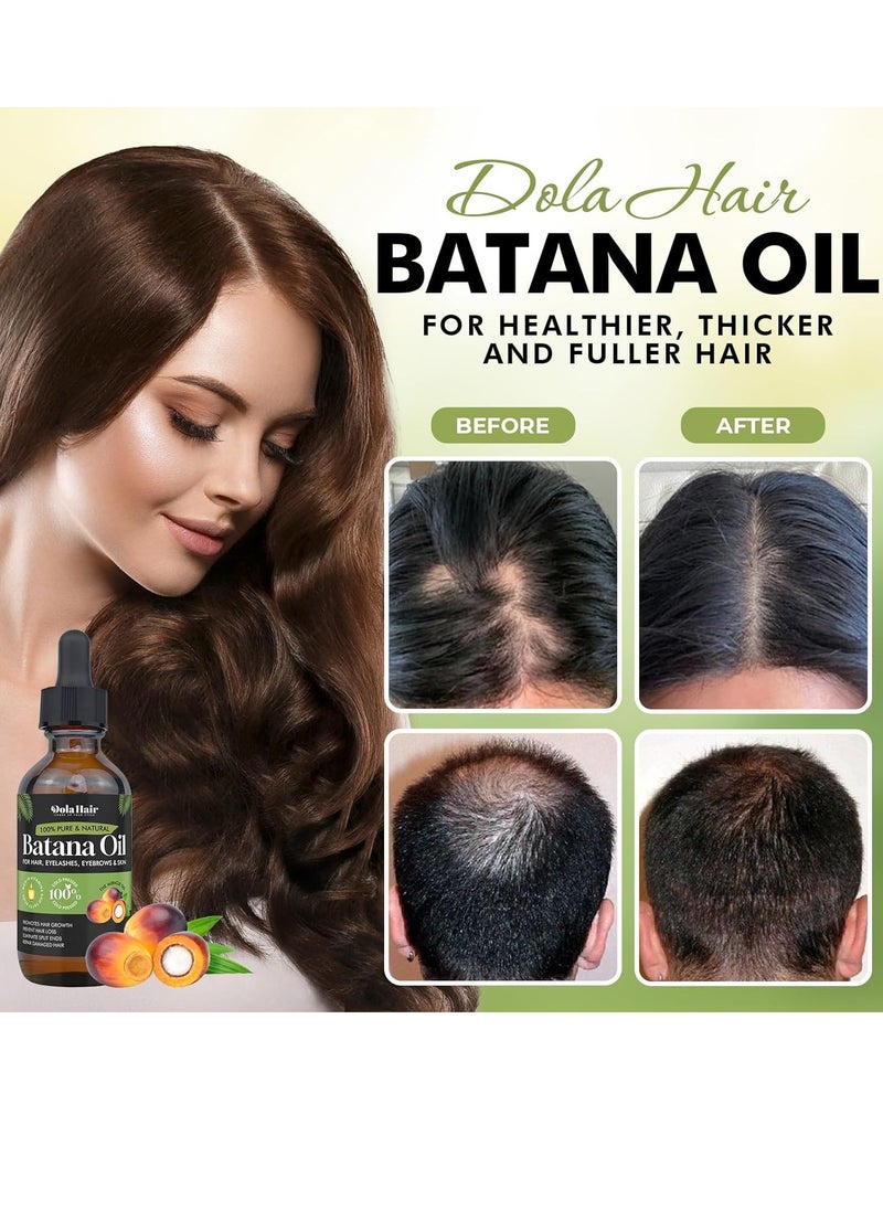 Dolahair Batana Oil for Hair Growth Organics 100% Natural Pure Batana Hair Oil Batana Oil Nourishes Damaged Hair to Prevent Hair Loss Natural Hair Growth Oil and Conditioner Batana Hair Oil 2.02 Fl Oz  - Image 4