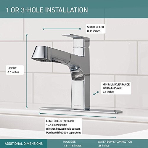 Peerless Xander Pull Out Kitchen Sink Faucet with Pull Out Sprayer, Chrome P6919LF - Image 3
