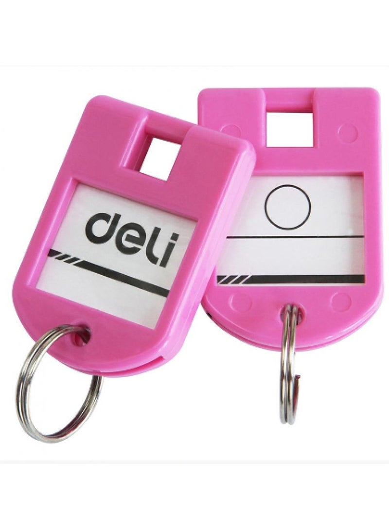 AIWANTO Key Chain Tag Key Plate Plastic Tags Holder Ring Identifier Information Label Card for Bags Clothes Racks and Drawers Multicolor 48pcs - Image 3